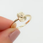 Load image into Gallery viewer, Gold Rectangle Diamond Ring