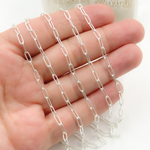 Load image into Gallery viewer, 2505LSS. Sterling Silver Hammered Paperclip Link Chain
