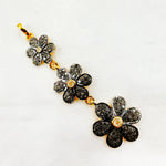 Load image into Gallery viewer, DP216. Diamond Sterling Silver 3 Flower Long Pendant with Gemstone.
