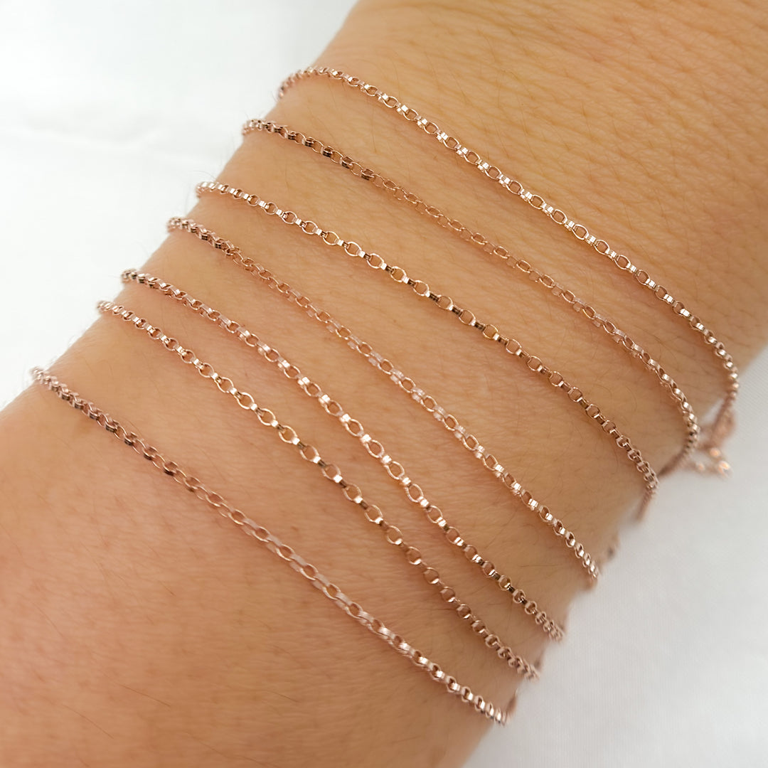 567RGF. 14K Rose Gold Filled Tube Chain