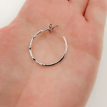 Load image into Gallery viewer, Shop 14k Solid White Gold Hoops