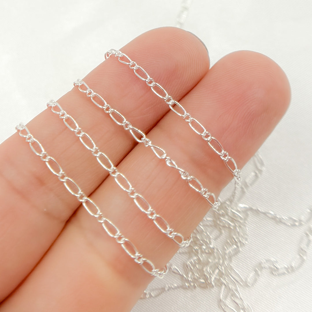 Sterling Silver Figaro Chain