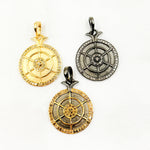 Load image into Gallery viewer, Diamond Sterling Silver Round Pendant