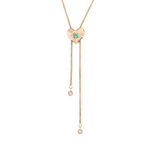 Load image into Gallery viewer, NFB71826. 14K Solid Gold Diamond and Gemstone Heart Necklace