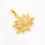 Load image into Gallery viewer, DP192. Diamond Sterling Silver Lotus Pendant