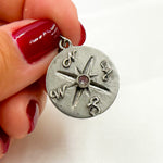 Load image into Gallery viewer, DSP078. Sterling Silver & Gemstone Compass Pendant