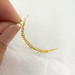 Load image into Gallery viewer, DP1006. Diamond Sterling Silver Moon Pendant