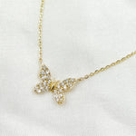 Load image into Gallery viewer, NT404719. 14K Solid Gold Butterfly Shape Diamond Necklace