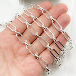 Load image into Gallery viewer, Sterling Silver Flat Paperclip Chain. V165SS
