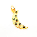 Load image into Gallery viewer, DC202. Diamond Sterling Silver Moon Pendant
