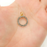 Load image into Gallery viewer, DC856. Diamond Sterling Silver Round Charm