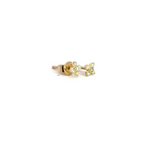 Load image into Gallery viewer, 14k Solid Gold Diamond Flower Stud Earrings.  ER413630Y
