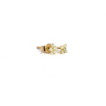 Load image into Gallery viewer, ER413630Y. 14k Solid Gold Diamond Flower Stud Earrings