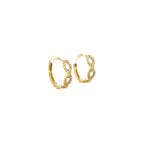 Load image into Gallery viewer, EHF57038. 14K Solid Gold Diamond Chain Hoops