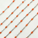Load image into Gallery viewer, Buy Now Enamel Orange Color Cable Chain