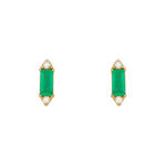 Load image into Gallery viewer, EFA53056EM. 14K Solid Gold Diamond and Gemstone Stud Earrings