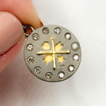 Load image into Gallery viewer, Buy Now Diamond Sterling Silver Round Fancy Pendant