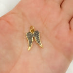 Load image into Gallery viewer, Diamond Sterling Silver Wings Charm