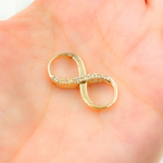 Load image into Gallery viewer, GDP454. 14K Solid Gold Infinity Charm with Diamonds