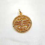 Load image into Gallery viewer, DC015. Diamond Sterling Silver Round Longevity Symbol Pendant
