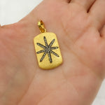 Load image into Gallery viewer, DP267. Diamond & Sterling Silver Rectangle Star Pendant