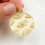 Load image into Gallery viewer, Shop Now Sterling Silver Round Eye Enamel Pendant