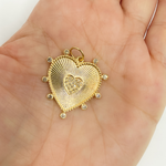 Load image into Gallery viewer, GDP47. 14K Solid Gold Diamond Heart Charm