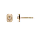 Load image into Gallery viewer, 14K Solid Gold and Rectangle Earrings