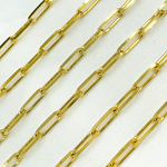 Load image into Gallery viewer, Gold Plated 925 Sterling Silver Diamond Cut Paperclip Chains