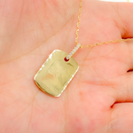 Load image into Gallery viewer, PFA32663O1Y. 14K Solid Gold Rectangle Shape Charm with Diamonds