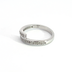 Load image into Gallery viewer, 14k Solid Gold Diamond Double Band Ring.