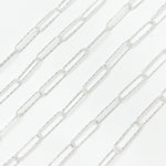 Load image into Gallery viewer, Silver Diamond Cut Paperclip Chain