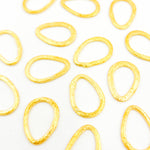 Load image into Gallery viewer, TD2GP. 15MM Gold-plated Sterling Silver Brushed Drop Connector