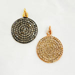 Load image into Gallery viewer, DP020. Diamond & Sterling Silver Round Pendant