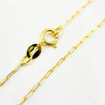 Load image into Gallery viewer, 025FVBFVT518K. 18K Solid Yellow Gold Flat Paperclip Necklace