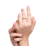 Load image into Gallery viewer, Yellow Gold Diamond and Gemstone Cross Ring