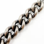 Load image into Gallery viewer, 9504COX. Oxidized Sterling Silver Smooth Curb Chain