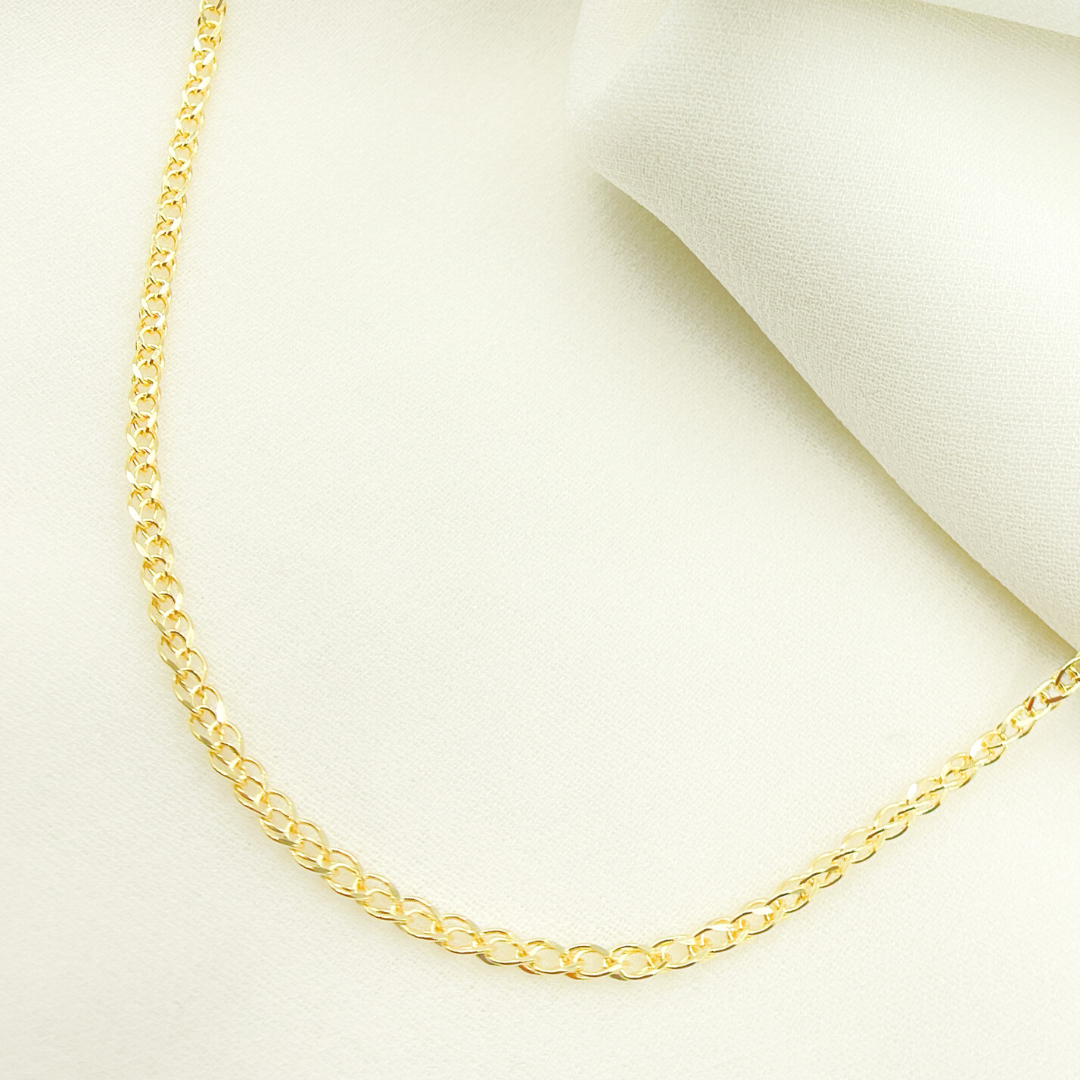 14K Solid Gold Wheat Chain