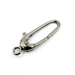 Load image into Gallery viewer, 319BRS. 30MM Black Rhodium Shiny Sterling Silver Oval Clasp