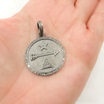 Load image into Gallery viewer, Sterling Silver Round Arrow Pendant