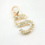 Load image into Gallery viewer, DC487. Diamond Sterling Silver Letter "S" Charm