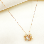 Load image into Gallery viewer, PFF32462. 14k Solid Yellow Gold Cable Link Necklace with Diamonds