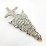 Load image into Gallery viewer, DP121. Diamond Sterling Silver Black Rhodium Arrow Head Pendant