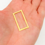 Load image into Gallery viewer, Gold-plated Sterling Silver Rectangle Connector