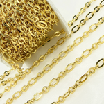 Load image into Gallery viewer, Gold Plated 925 Sterling Silver Short & Long Flat Oval Link Chains
