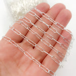 Load image into Gallery viewer, Sterling Silver Diamond Cut Paperclip Chain
