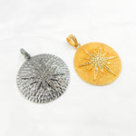 Load image into Gallery viewer, DP128. Diamond & Sterling Silver Round Star Pendant