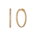 Load image into Gallery viewer, EHR56958. 14K Solid Gold Diamond Hoops