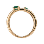 Load image into Gallery viewer, 14K Solid Gold Diamond and Gemstone Ring