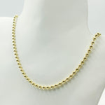 Load image into Gallery viewer, 14K Solid Yellow Gold Ball Necklace